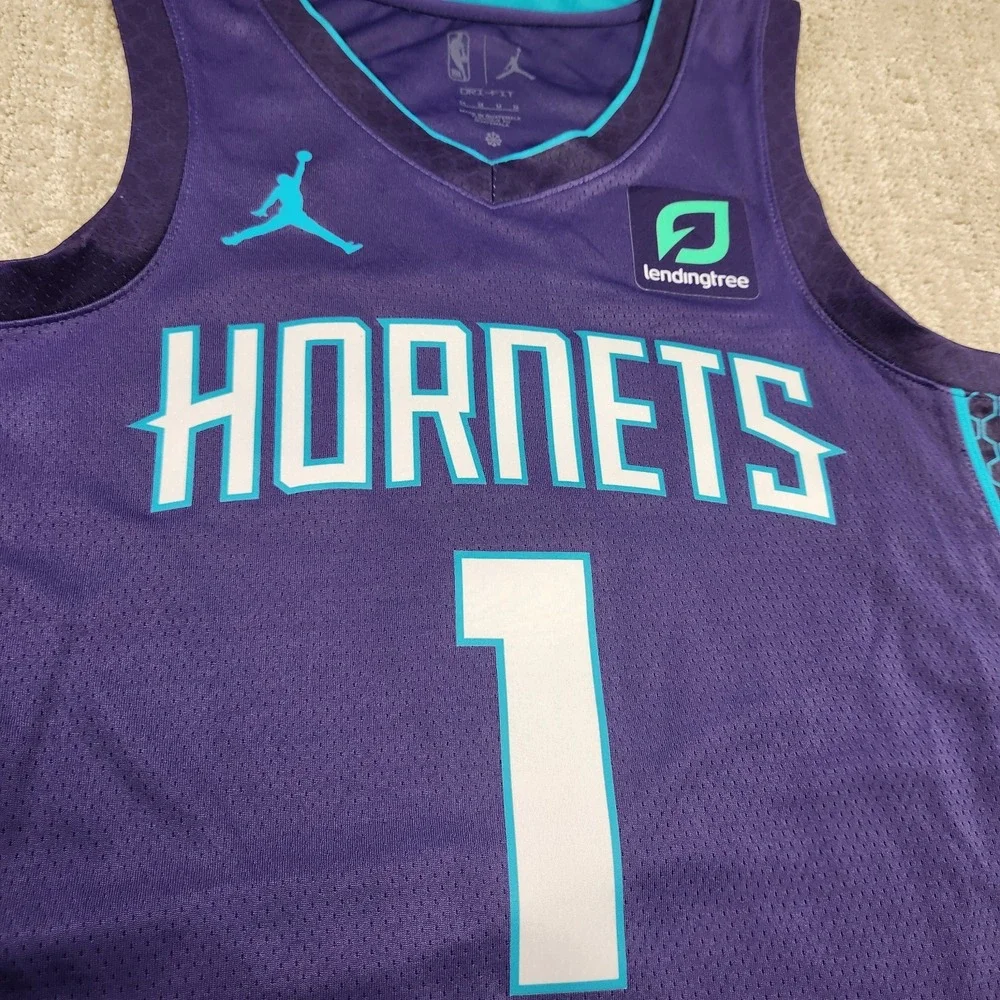 Lamelo Ball Charlotte Hornets Jersey Men Medium Nike Statement Swingman Purple